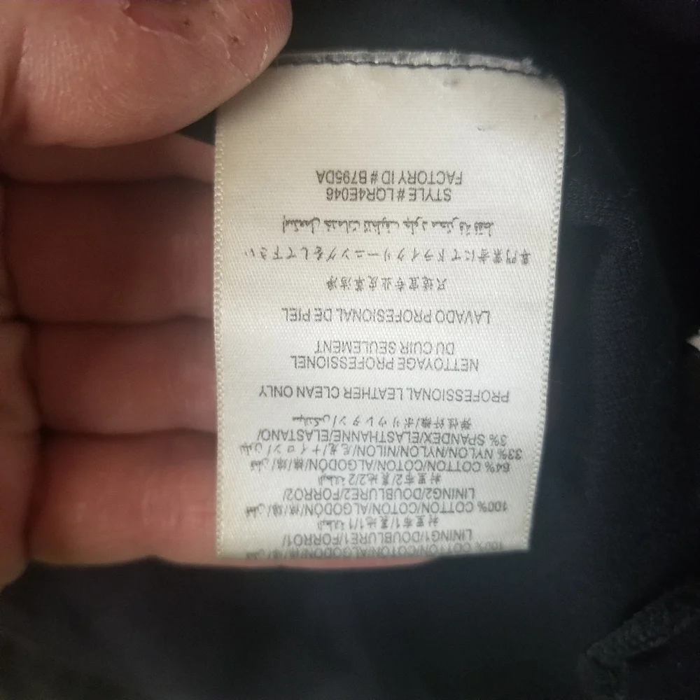 BCBG Bernice black leather mixed jacket